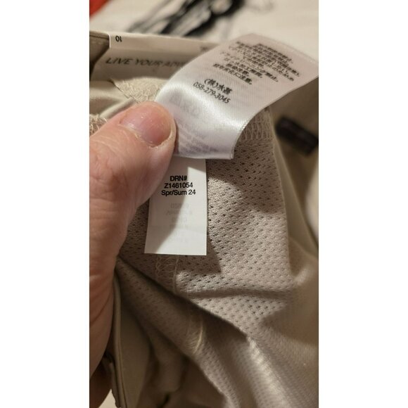 EDDIE BAUER Tech Capri Pants Womens 10 Pumice Cargo Nylon Stretch UPF 50+ NWT - Picture 11 of 11